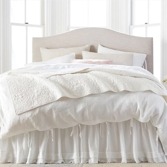 NEW Pottery Barn Queen Ruffle Cotton Bed Skirt - Picture 3 of 4